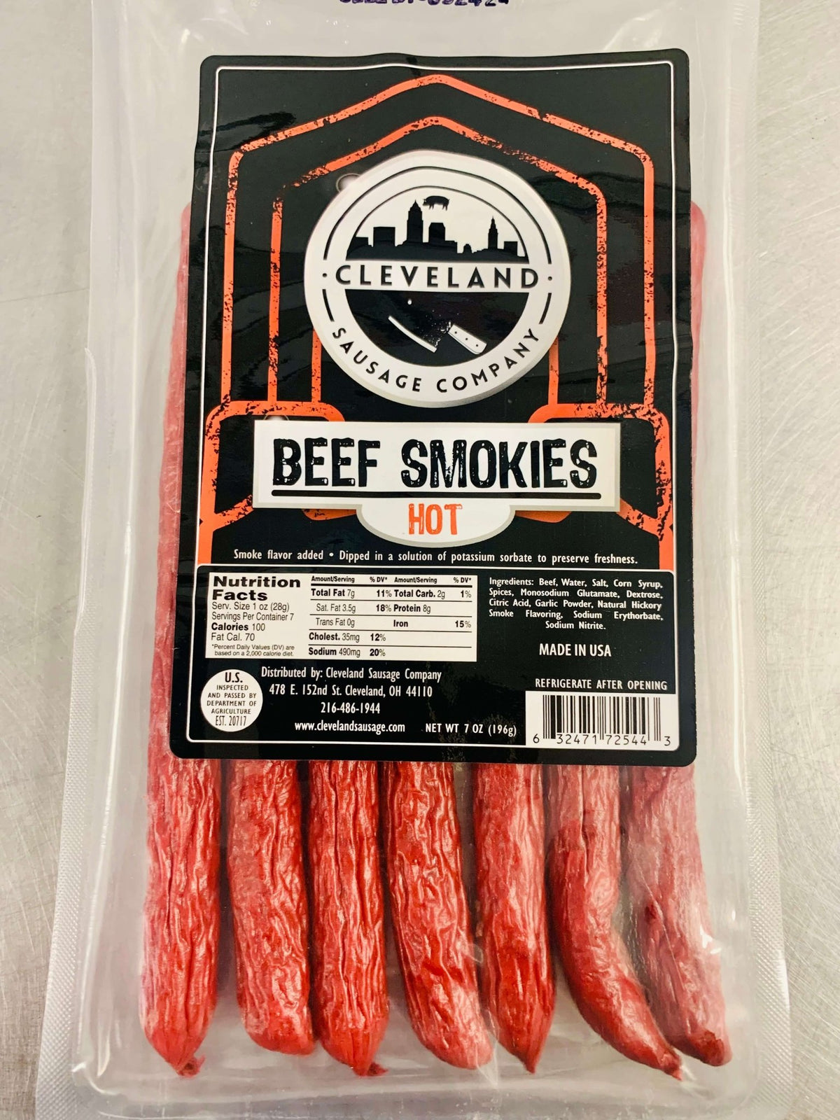 Cleveland Sausage Company Beef Smokies - Raddell's Sausage